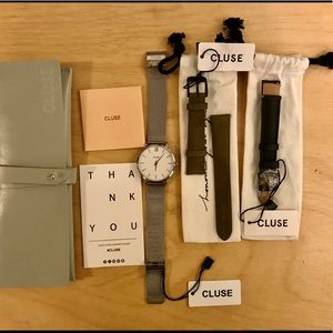CLUSE watch - silver - two extra straps